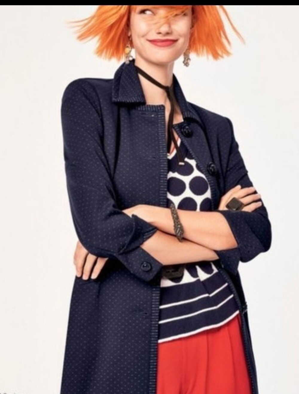 Cabi 5658 Navy Carriage Jacket Coat - Size XS